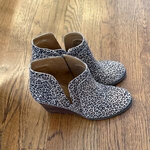 Lucky Brand Animal Print Ankle Booties